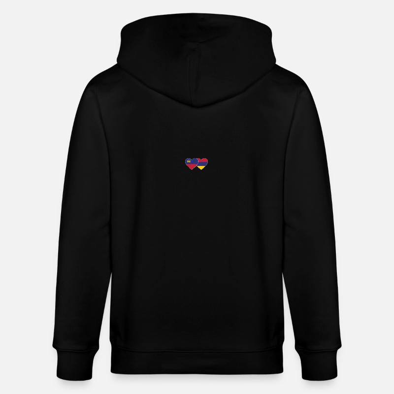Liechtenstein Arménie Drapeau Coeur - Veste à capuche bio CULTIVATOR Stanley/Stella Unisexe - noir