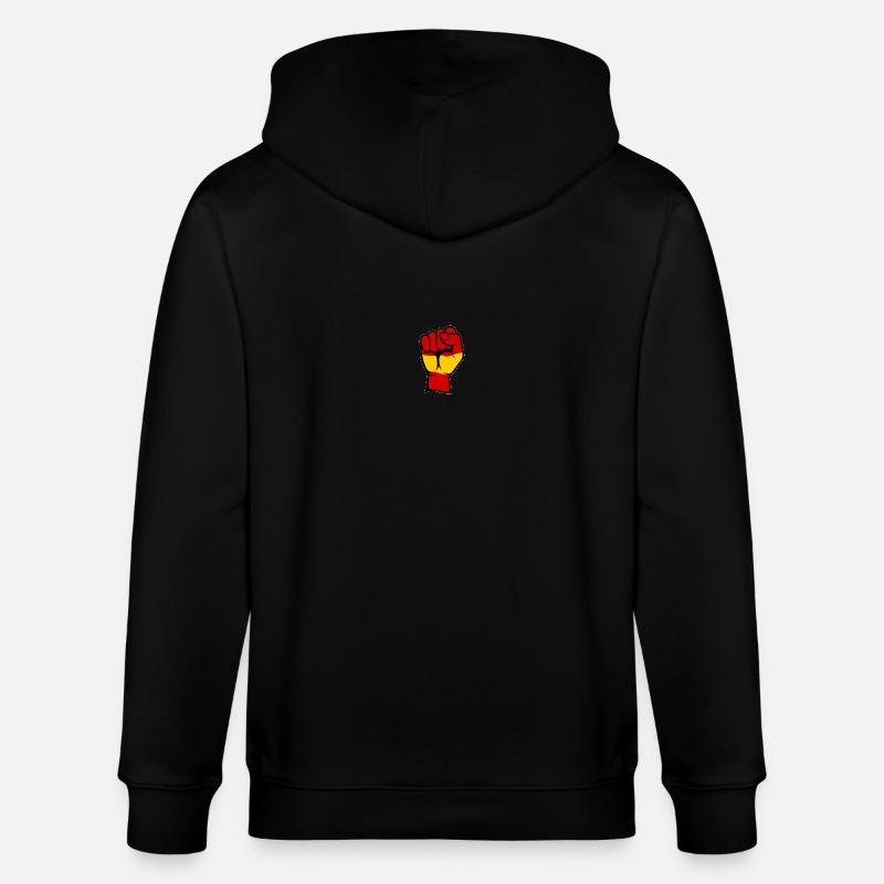 Spanien Flagge Faust Hand Symbol - Stanley/Stella Unisex Bio-Kapuzenjacke CULTIVATOR  - Schwarz