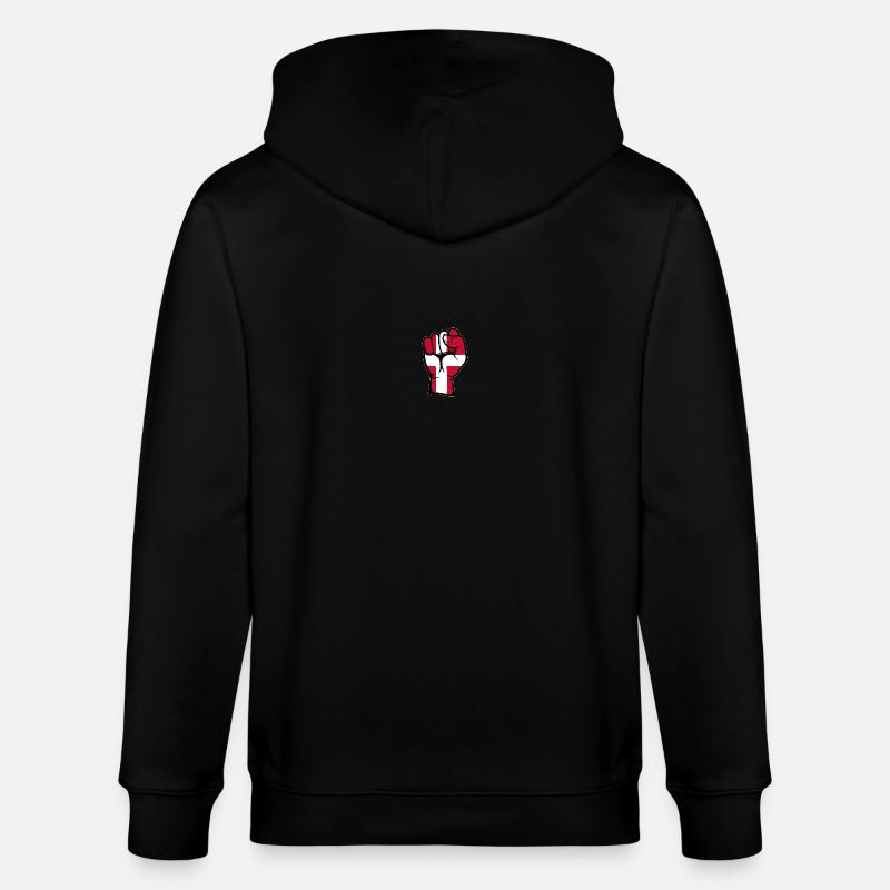 Danemark Drapeau Poing Main Symbole - Veste à capuche bio CULTIVATOR Stanley/Stella Unisexe - noir