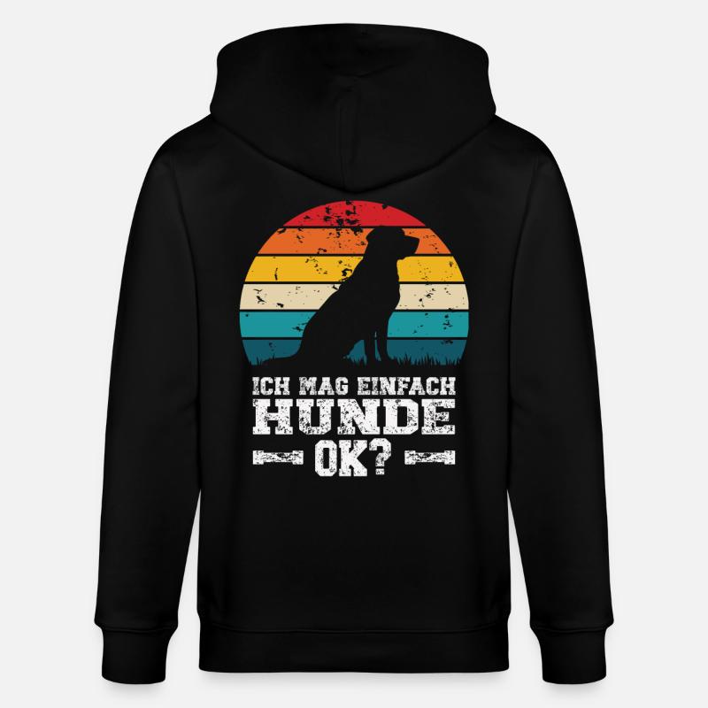 J’aime les chiens - Veste à capuche bio CULTIVATOR Stanley/Stella Unisexe - noir