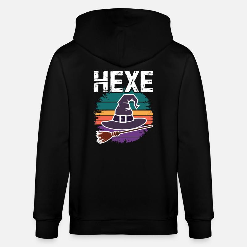 Hexe Sunset Design - Stanley/Stella Unisex Bio-Kapuzenjacke CULTIVATOR  - Schwarz