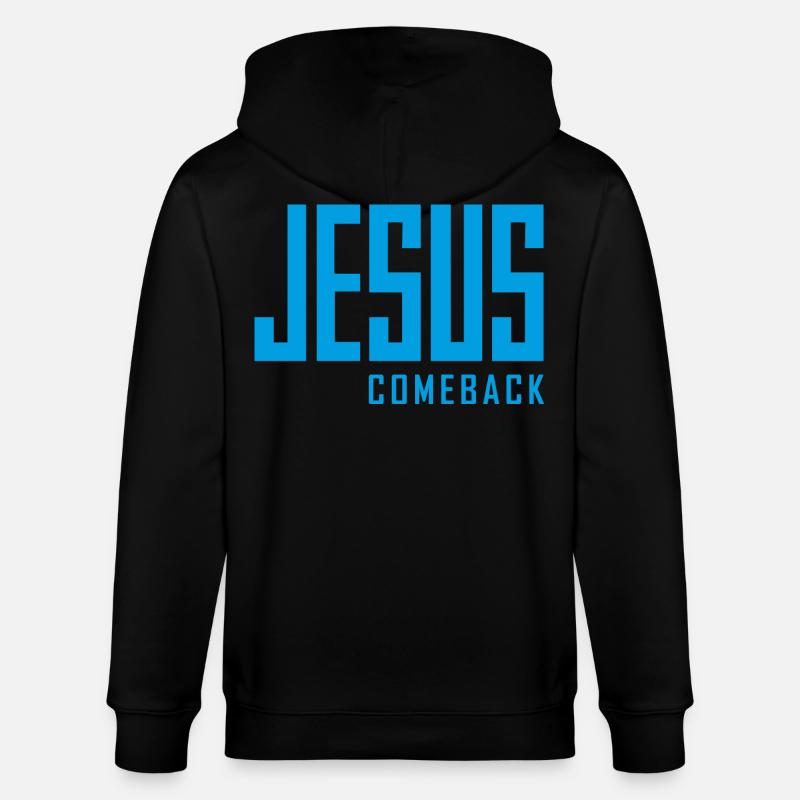Jesus Comeback – Dein Glaubens-Statement! - Stanley/Stella Unisex Bio-Kapuzenjacke CULTIVATOR  - Schwarz