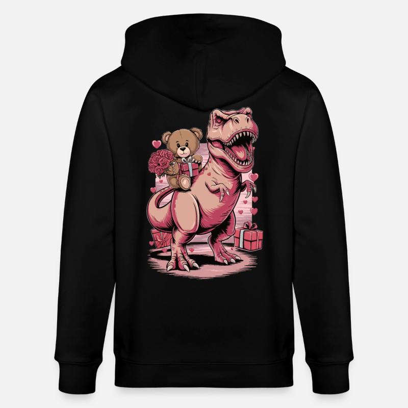 T. Rex Saint-Valentin - Veste à capuche bio CULTIVATOR Stanley/Stella Unisexe - noir