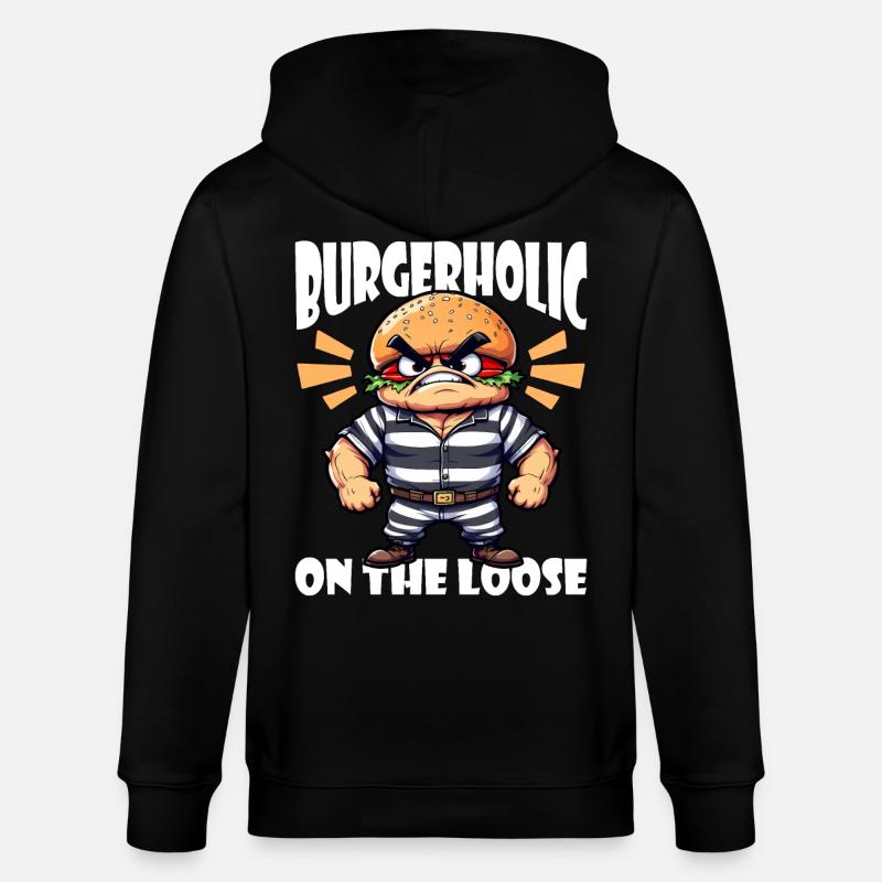 BURGERHOLIC EN LIBERTÉ - Veste à capuche bio CULTIVATOR Stanley/Stella Unisexe - noir