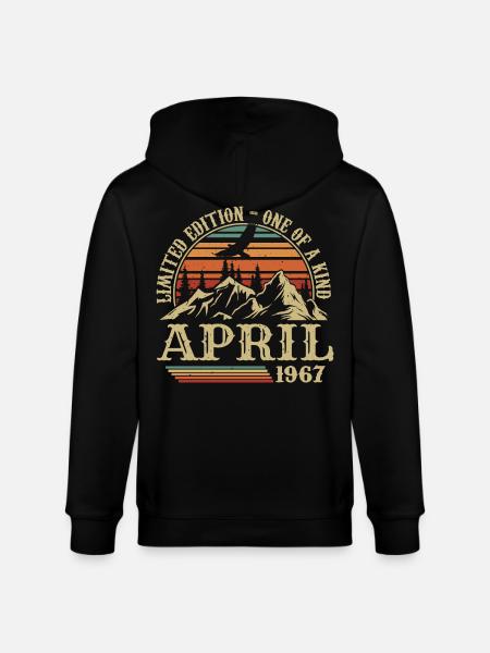 Meilleur Cadeau D'anniversaire Avril 1967 - Veste à capuche bio CULTIVATOR Stanley/Stella Unisexe - noir
