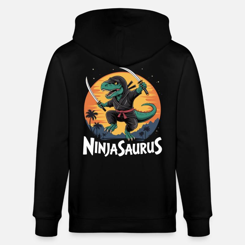 Ninjasaurus - Stanley/Stella Unisex Bio-Kapuzenjacke CULTIVATOR  - Schwarz
