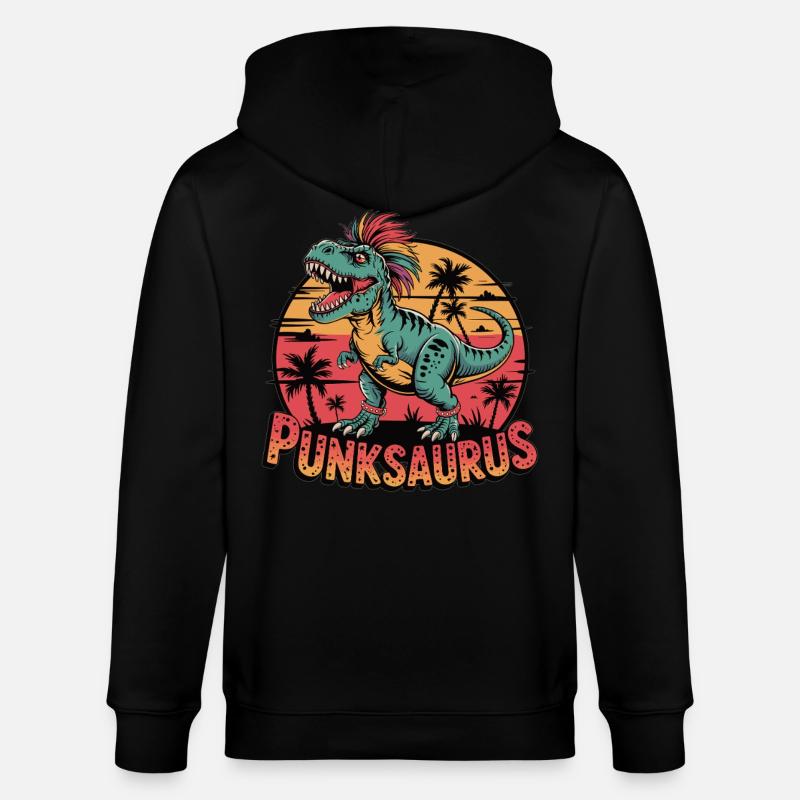 Punksaurus - Stanley/Stella Unisex Bio-Kapuzenjacke CULTIVATOR  - Schwarz