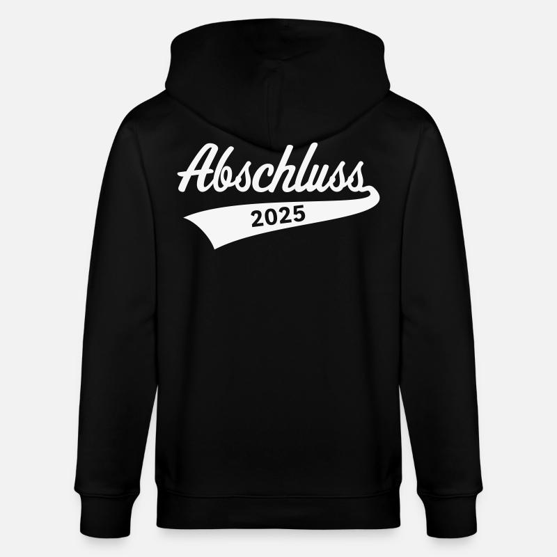 Abschluss 2025 (Schulabschluss / White) - Stanley/Stella Unisex Bio-Kapuzenjacke CULTIVATOR  - Schwarz