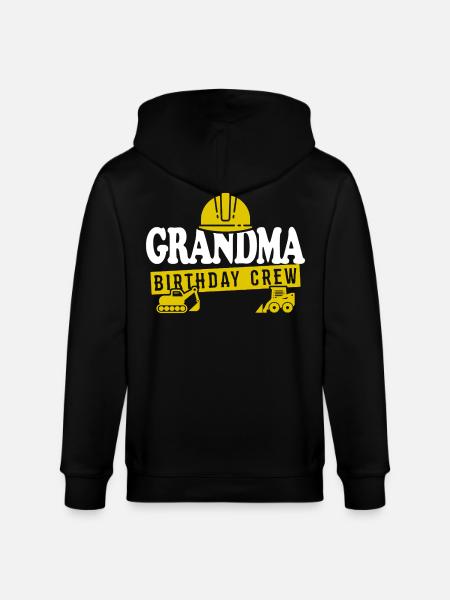 Grandma Birthday Crew - Stanley/Stella CULTIVATOR  Unisex Organic Hooded Jacket - black