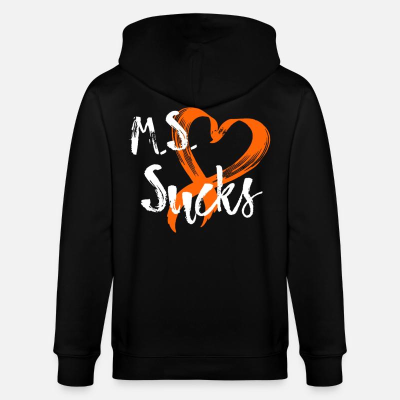 Multiple Sclerosis Awareness - Stanley/Stella CULTIVATOR Unisex Organic Hooded Jacket - black