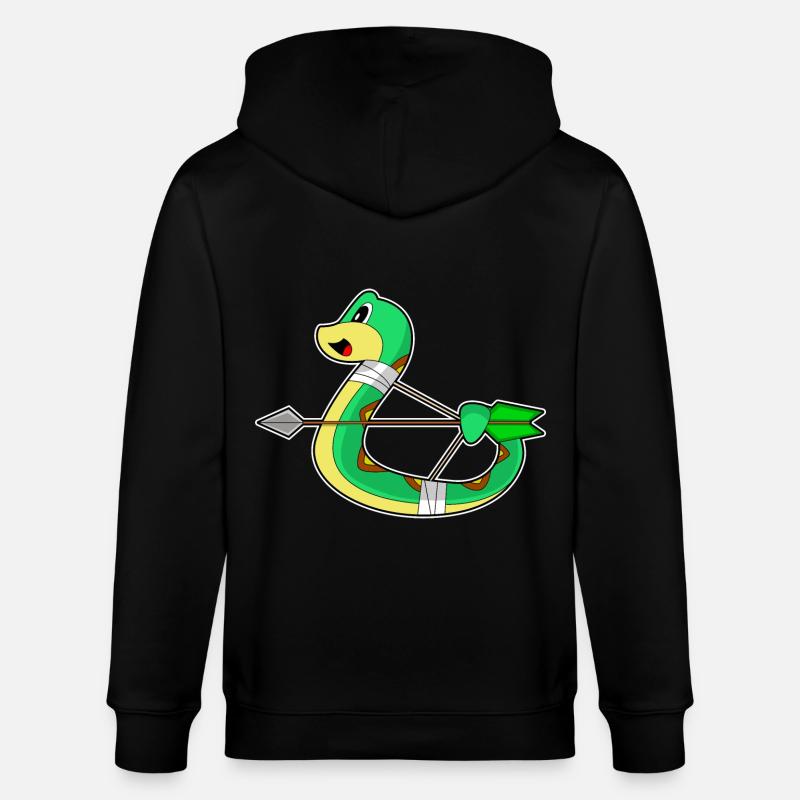 Arc d’archer serpent - Veste à capuche bio CULTIVATOR Stanley/Stella Unisexe - noir