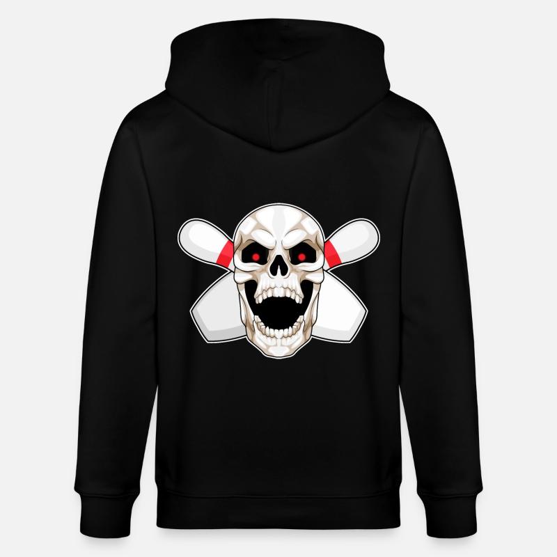 Skull Bowling Bowling Épingle - Veste à capuche bio CULTIVATOR Stanley/Stella Unisexe - noir
