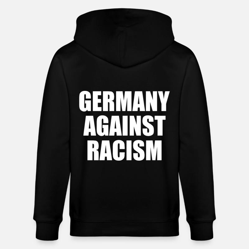 Germany against racism - Stanley/Stella Unisex Bio-Kapuzenjacke CULTIVATOR - Schwarz