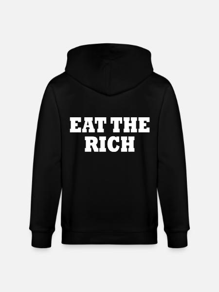 Eat the rich - Stanley/Stella CULTIVATOR  Unisex Organic Hooded Jacket - black
