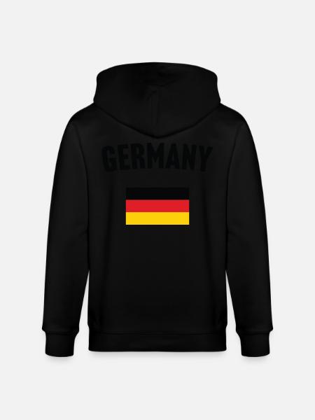 Germany Flag - Stanley/Stella CULTIVATOR Unisex Organic Hooded Jacket - black