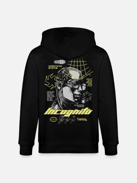 Urban Future – Futuristic Streetwear - Stanley/Stella CULTIVATOR Unisex Organic Hooded Jacket - black