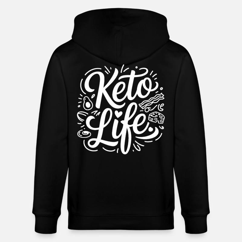 Keto Life Doodle - Stanley/Stella Unisex Bio-Kapuzenjacke CULTIVATOR  - Schwarz
