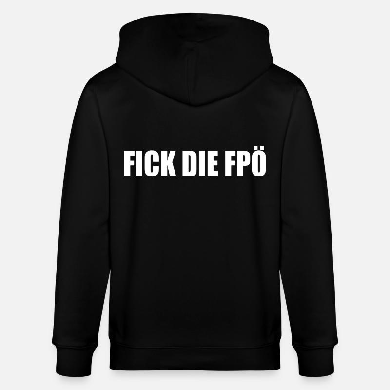 Nein zu fpö - Stanley/Stella Unisex Bio-Kapuzenjacke CULTIVATOR  - Schwarz