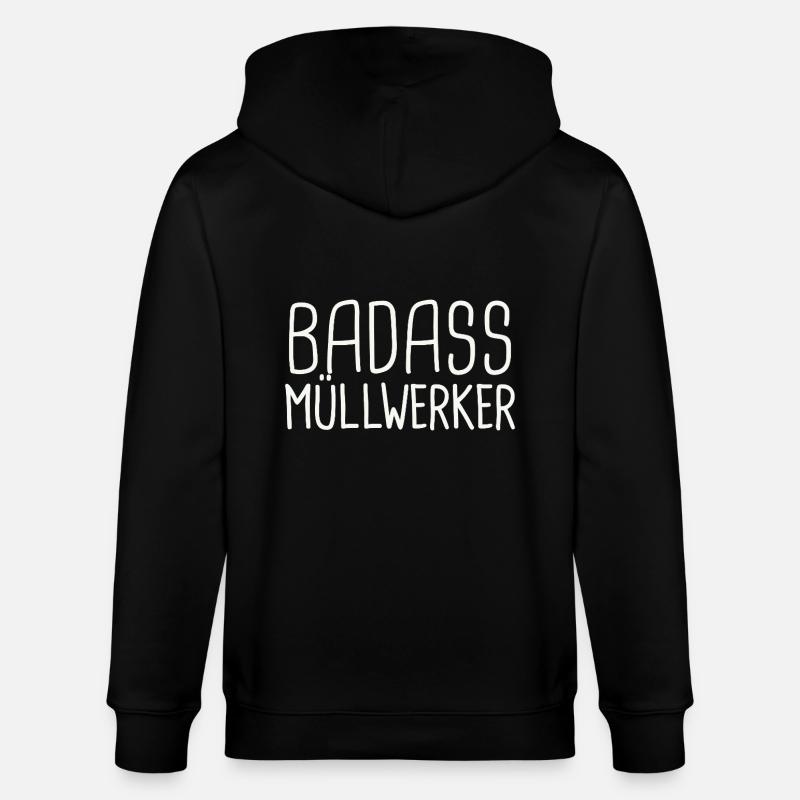 Müllwerker Badass - Stanley/Stella Unisex Bio-Kapuzenjacke CULTIVATOR  - Schwarz