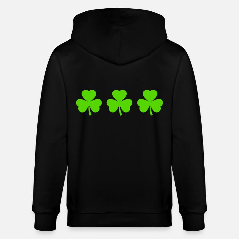 Trèfle d’Irlande Trèfles - Veste à capuche bio CULTIVATOR Stanley/Stella Unisexe - noir