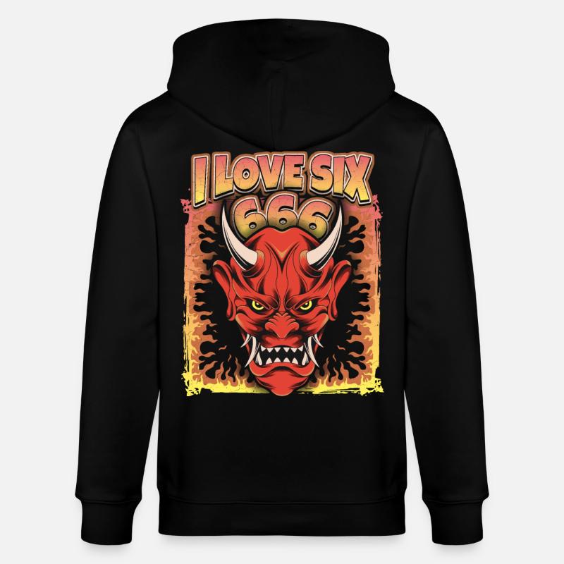 Teufel-Devil, Satan Spruch 666 - Stanley/Stella Unisex Bio-Kapuzenjacke CULTIVATOR  - Schwarz