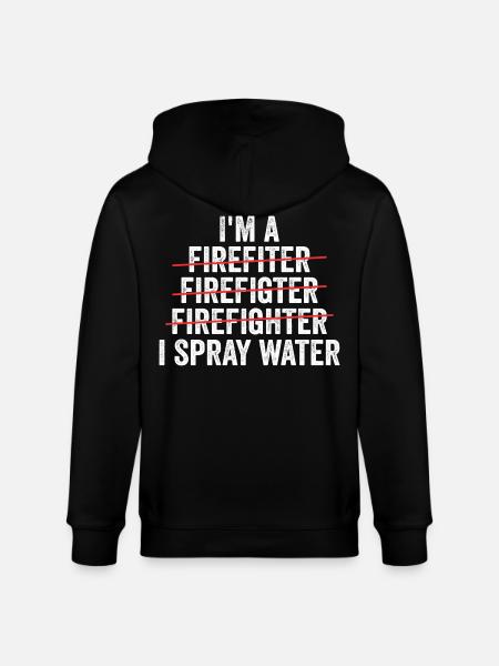 i'm a firefighter - Stanley/Stella CULTIVATOR Unisex Organic Hooded Jacket - black