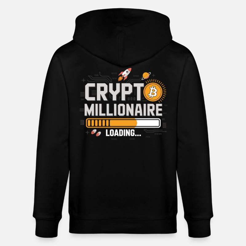 Crypto Loading - Devenez millionnaire - Veste à capuche bio CULTIVATOR Stanley/Stella Unisexe - noir