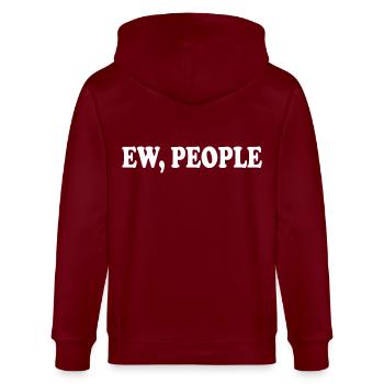 ew people - Stanley/Stella CULTIVATOR  Unisex Organic Hooded Jacket - burgundy - Back - Anna (173cm)