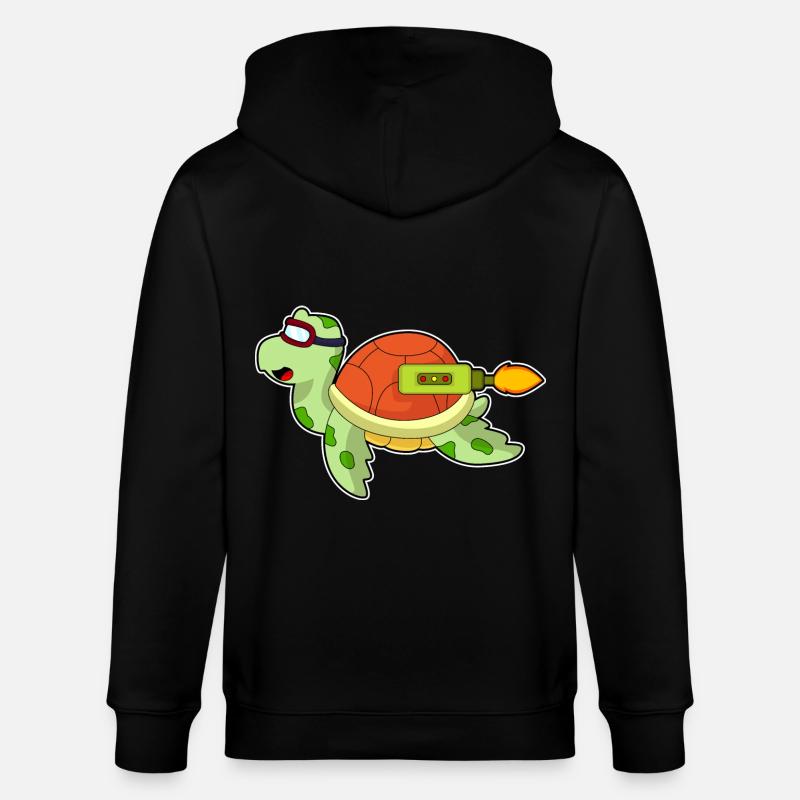 Fusée de tortue - Veste à capuche bio CULTIVATOR Stanley/Stella Unisexe - noir