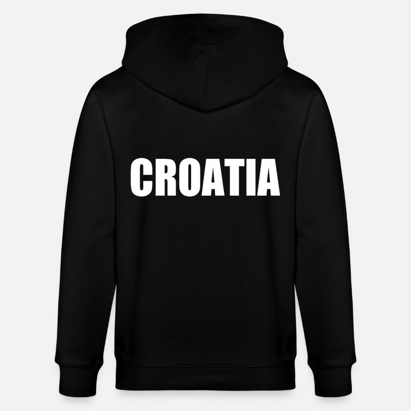 Kroatien - Stanley/Stella Unisex Bio-Kapuzenjacke CULTIVATOR  - Schwarz