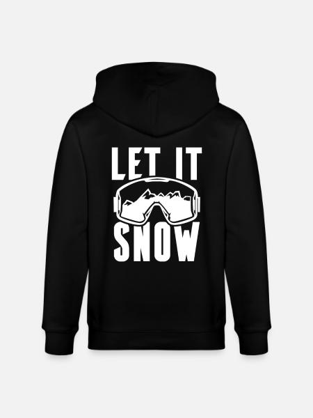Let it Snow Winter Ski - Stanley/Stella CULTIVATOR Unisex Organic Hooded Jacket - black