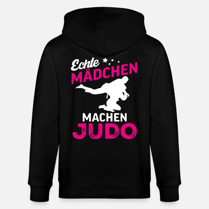 echte mädchen machen judo - Stanley/Stella Unisex Bio-Kapuzenjacke CULTIVATOR - Schwarz