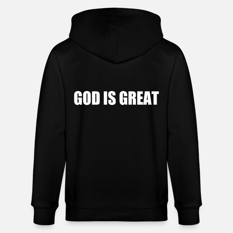 god is great - Veste à capuche bio CULTIVATOR Stanley/Stella Unisexe - noir