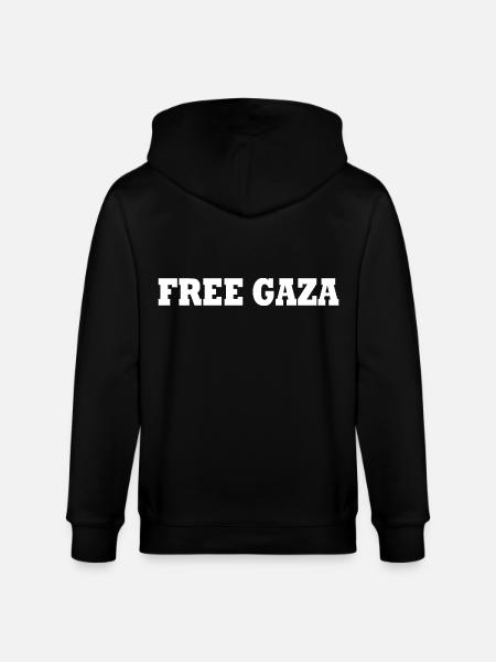 Free gaza - Stanley/Stella CULTIVATOR Unisex Organic Hooded Jacket - black