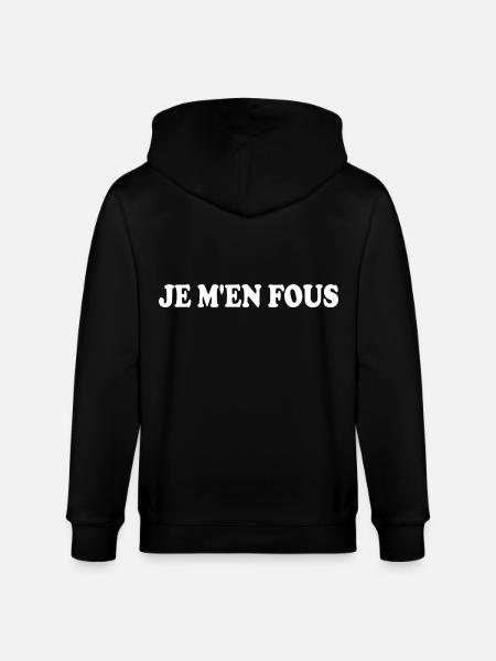 je m'en fous - Veste à capuche bio CULTIVATOR Stanley/Stella Unisexe - noir