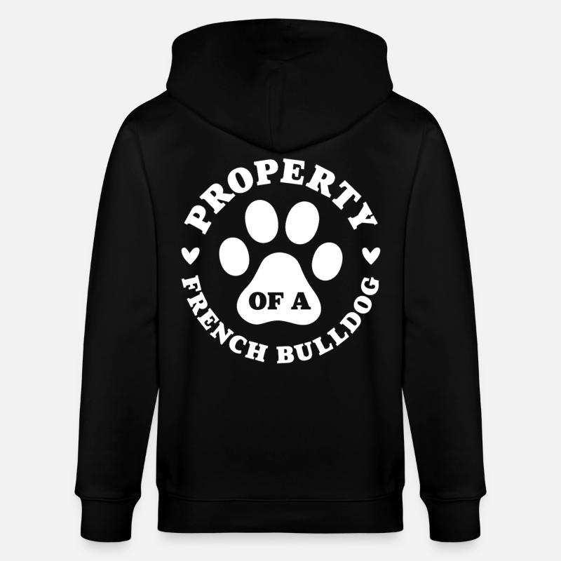Propriété d’un bouledogue français - Veste à capuche bio CULTIVATOR Stanley/Stella Unisexe - noir