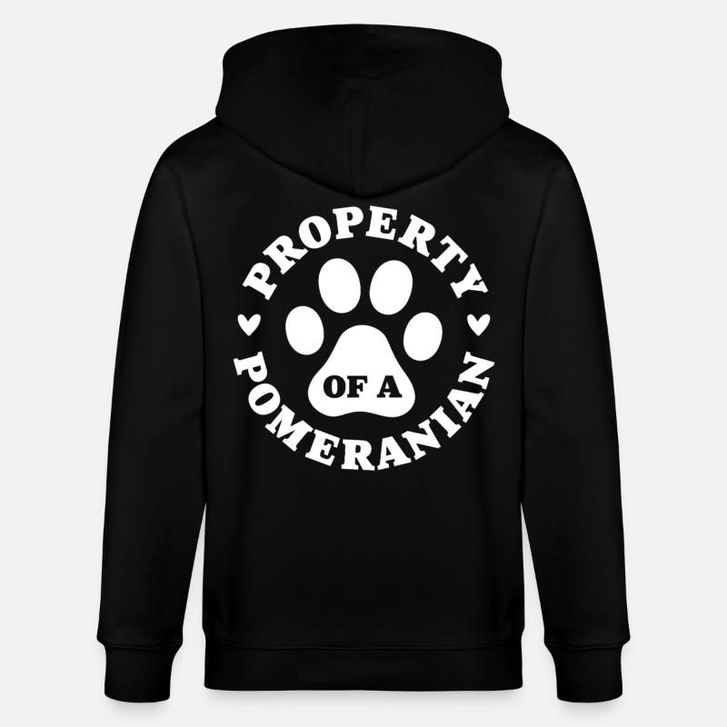 Eigentum eines Zwergspitzs - Stanley/Stella Unisex Bio-Kapuzenjacke CULTIVATOR  - Schwarz