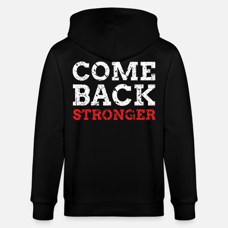 Come Back Stronger - Stanley/Stella Unisex Bio-Kapuzenjacke CULTIVATOR - Schwarz