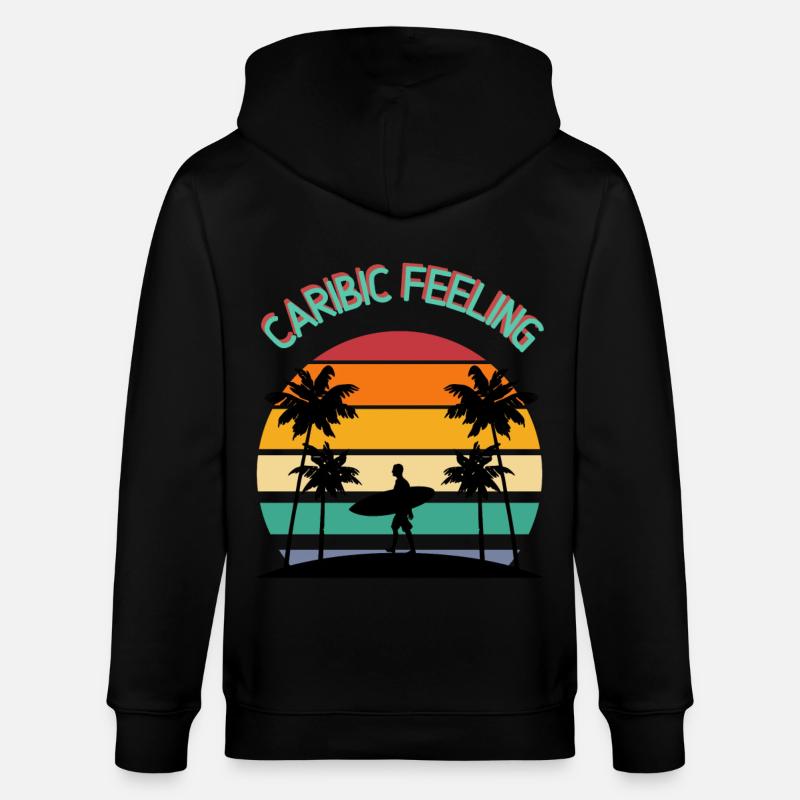Caribic Feeling - Stanley/Stella Unisex Bio-Kapuzenjacke CULTIVATOR  - Schwarz