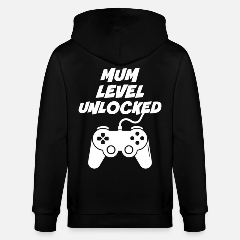 Mutter-Level freigeschaltet - Stanley/Stella Unisex Bio-Kapuzenjacke CULTIVATOR  - Schwarz