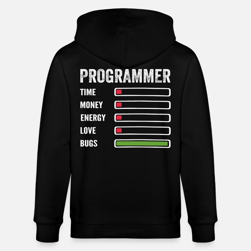 Developer Humor Programmer Coder - Stanley/Stella CULTIVATOR Unisex Organic Hooded Jacket - black