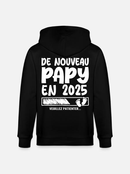 Grandpa again in 2025 - Stanley/Stella CULTIVATOR  Unisex Organic Hooded Jacket - black