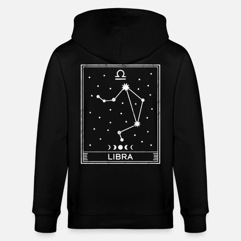 Waage-Sternzeichen - Stanley/Stella Unisex Bio-Kapuzenjacke CULTIVATOR  - Schwarz