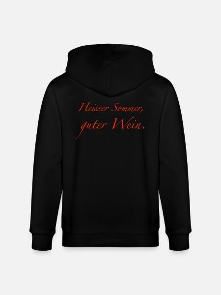 hot summer good wine - Stanley/Stella CULTIVATOR Unisex Organic Hooded Jacket - black