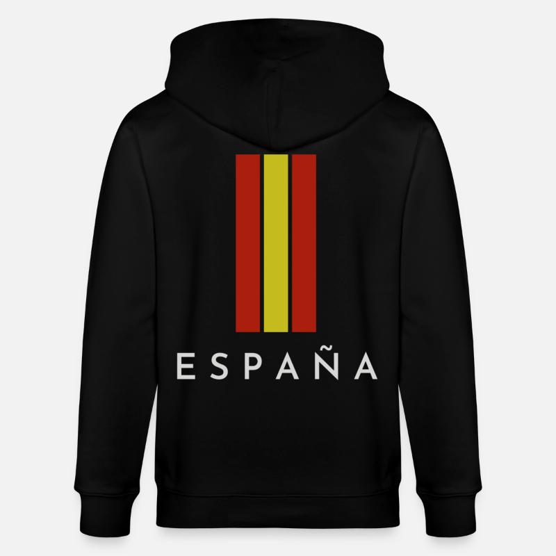 Flagge Spaniens, spanischer Stolz - Stanley/Stella Unisex Bio-Kapuzenjacke CULTIVATOR - Schwarz