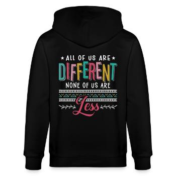 Éducateur en santé Tous nous sommes différents Instructeur - Veste à capuche bio CULTIVATOR Stanley/Stella Unisexe - noir - Dos - Anna (173cm)