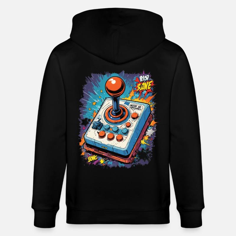 Retro Gamer Joystick / Controller Konsolenspiele - Stanley/Stella Unisex Bio-Kapuzenjacke CULTIVATOR  - Schwarz