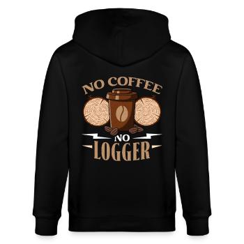 Exploitation forestière Pas de café Arboriste Amateur de café Logger - Veste à capuche bio CULTIVATOR Stanley/Stella Unisexe - noir - Dos - Anna (173cm)