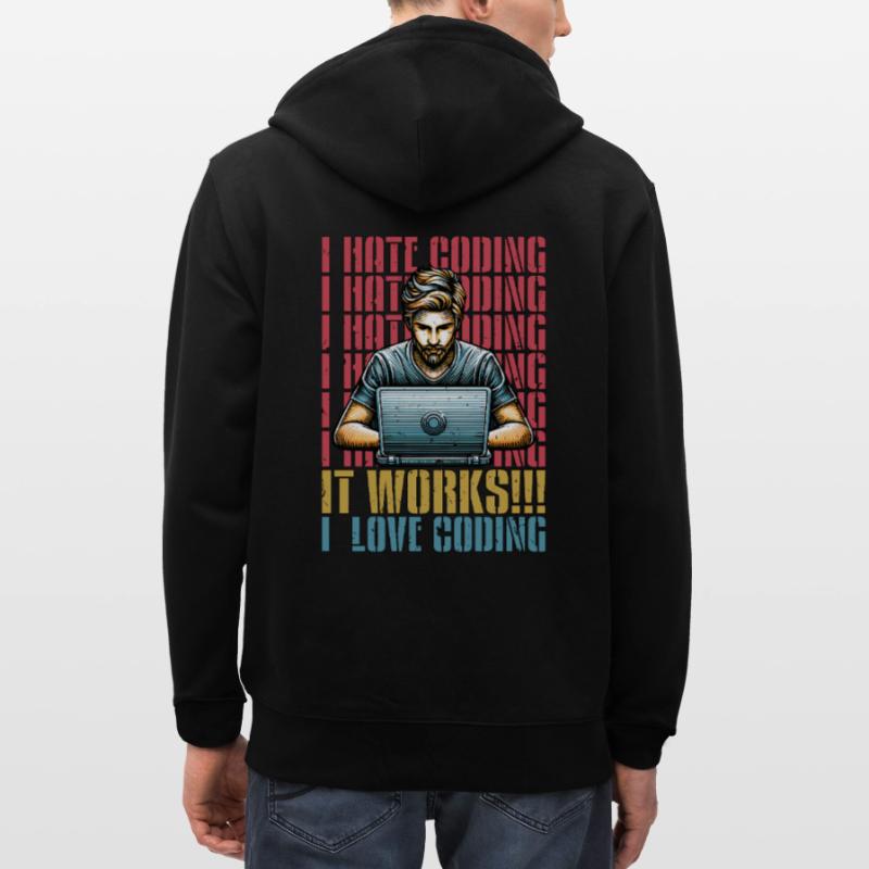 Coder I Hate Coding Developer Technology Coders Stanley/Stella Unisex Bio-Kapuzenjacke CULTIVATOR 