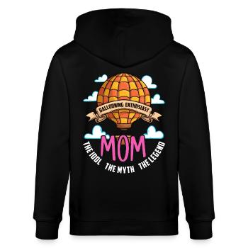 Ballooning Enthusiast Mom The Idol Loves Aeronaut - Stanley/Stella CULTIVATOR  Unisex Organic Hooded Jacket - black - Back - Anna (173cm)